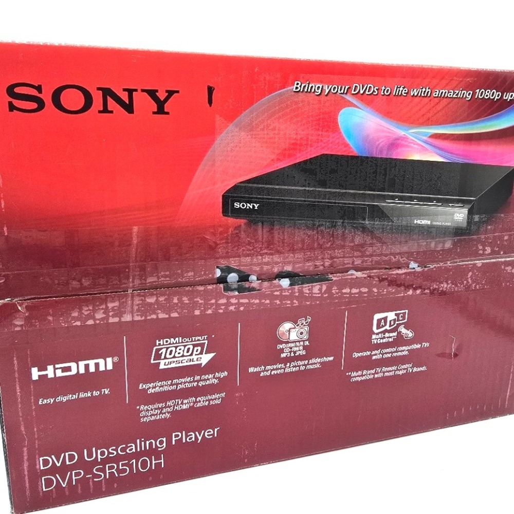 Sony DVP-SR510H DVD Player 1080p Upscaling HDMI Compact‎ Multi-Format Black